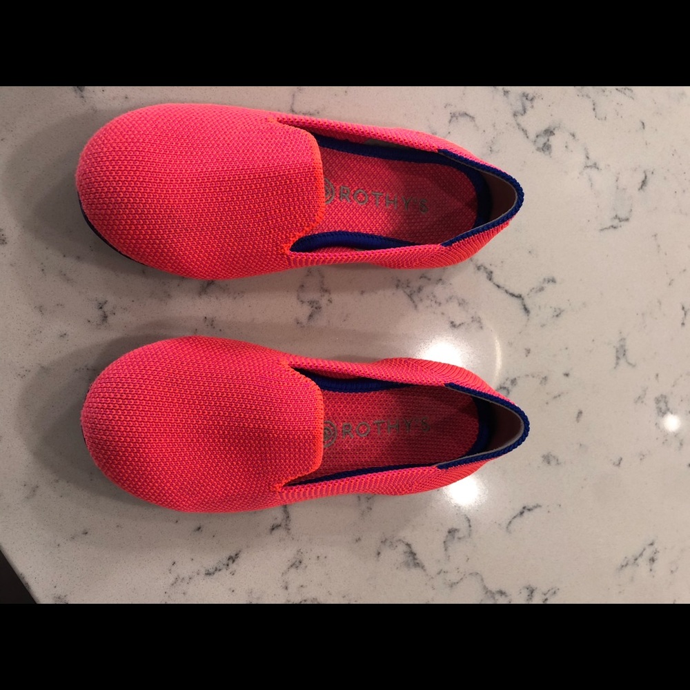 Rothys kids loafer girls pink size 10